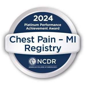 2024 Platinum Performance Achievement Award Chest Pain - MI Registry NCDR American College of Cardiology